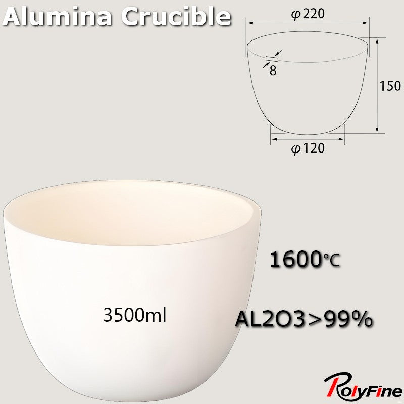 Alumina Crucibles High Form 2ml-3500ml