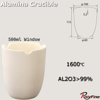 Alumina Crucibles High Form 2ml-3500ml
