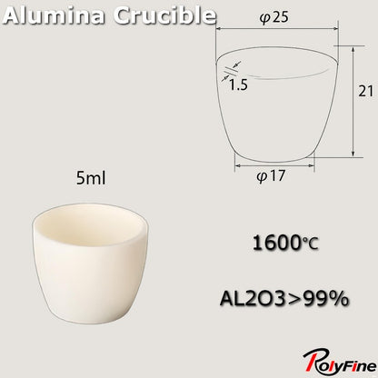 Alumina Crucibles High Form 2ml-3500ml