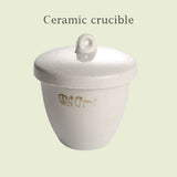 Heat-Resistant Ceramic Crucibles with Lid, 25/30/150/200/300ml, High-Quality Thickened Lab Melting & Heating Reaction Vessels