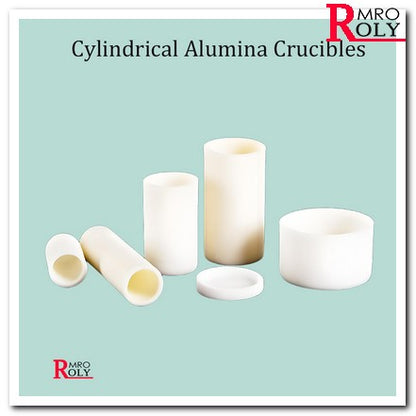 Reinforced Large Cylindrical Alumina Crucible, 1800℃ Resistant (75-100mm Diameter) for Industrial Use