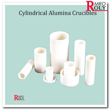 Industrial-Grade Medium Cylindrical Alumina Crucible, 1800℃ Resistant (35-70mm Diameter), Lidless