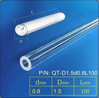 JGS2 Quartz Glass Tube High Temp Resistance 1200°C | UV/IR Optical Grade | Lab/Semiconductor/Lighting Use | Custom Sizes