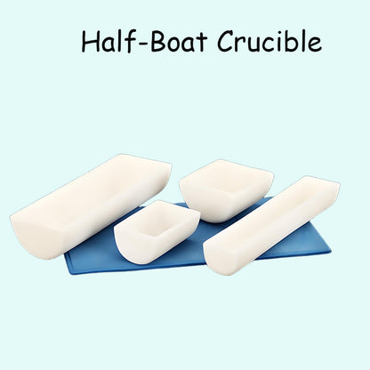 High-Purity Alumina Half-Round Boat Crucible for High-Temperature Lab & Industrial Applications