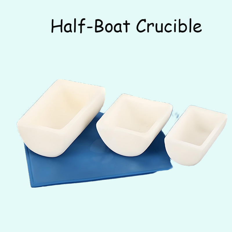 High-Purity Alumina Half-Round Boat Crucible for High-Temperature Lab & Industrial Applications