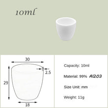 Laden Sie das Bild in den Galerie-Viewer, 5ml-25ml High Form  Alumina Crucibles 1600-1750°C High-Temperature Resistance, Ideal for Precious Metal Smelting &amp; Lab Applications