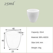 Load image into Gallery viewer, 5ml-25ml High Form  Alumina Crucibles 1600-1750°C High-Temperature Resistance, Ideal for Precious Metal Smelting &amp; Lab Applications