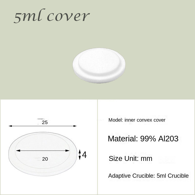 5ml-25ml High Form  Alumina Crucibles 1600-1750°C High-Temperature Resistance, Ideal for Precious Metal Smelting & Lab Applications