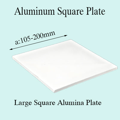 Large Square Alumina Plate, 105mm-200mm Side Length, High-Strength & High-Temperature Industrial Ceramic Board