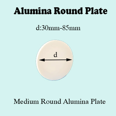 Medium Round Alumina Plate, 30mm-85mm Diameter, High-Temperature & Wear-Resistant Industrial Ceramic Disc