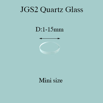 Ultra-High Transmittance Mini JGS2 Quartz Glass Disc (1-15mm) – 1600°C Resistant, UV Transmitting