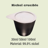 Laboratory Nickel Crucible - 700°C Heat Resistant, Suitable for Various Experiments，30ml/50ml/100ml