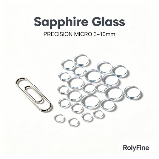RolyFine Sapphire Glass precision micro small size 3mm to 10mm ultra-thin miniature sapphire window disc high-precision optical components