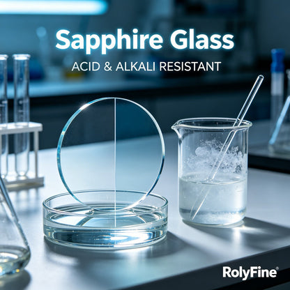 Sapphire Glass acid and alkali resistant chemically stable sapphire optical window disc for corrosive and harsh environments