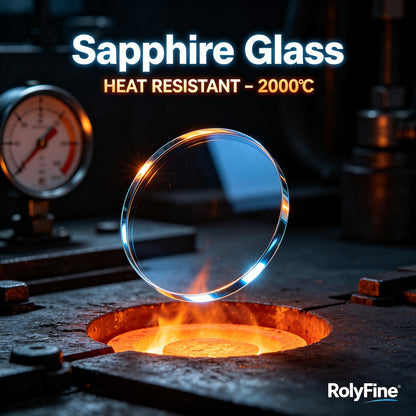 Sapphire Glass high temperature resistant up to 2000°C heat-proof sapphire optical window disc for high-heat industrial applications