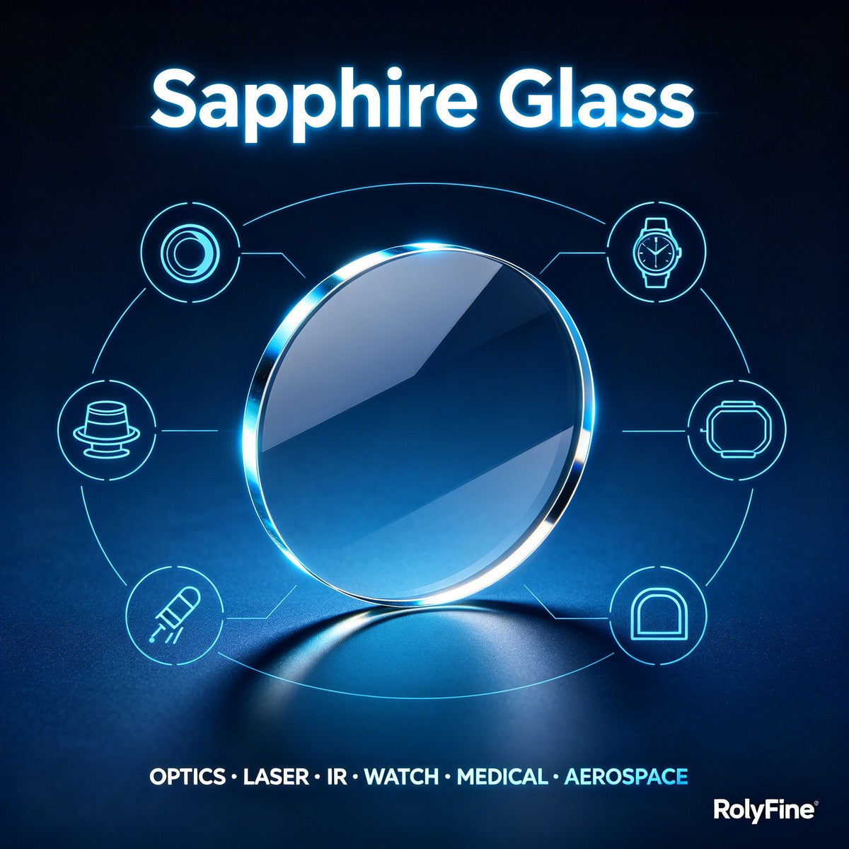 Sapphire Glass versatile applications for optics laser infrared watch medical aerospace sapphire window disc multi-scenario uses