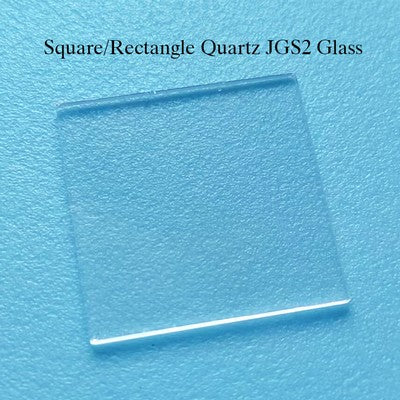 Large Size Square/Rectangle Quartz JGS2 Glass, 50mm-100mm, High Transmittance, Heat Resistant up to 1600°C, UV Transmitting