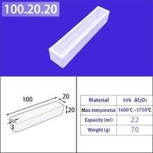 Laden Sie das Bild in den Galerie-Viewer, 100*20*20mm 22ml  Professional Melting Square Quartz Crucible, 1600°C Working Temperature, Preferred for Induction Furnaces