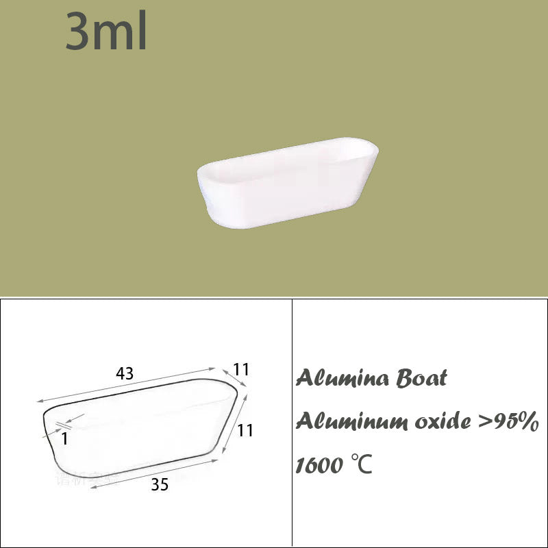 Research-Grade 99% Alumina Mullite Boat, Tube Furnace Refractory Crucible Resistant to 1600°C~1750°C, Ideal Lab Companion