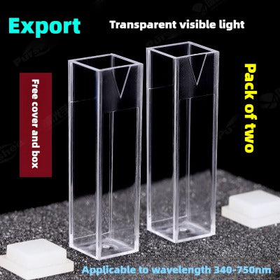 4.5ml Plastic Cuvette - High-Quality Plastic, 10mm Path Length, Two-Sided Illumination