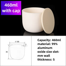 Charger l&#39;image dans la galerie, Alumina Crucibles High Form 460ml Alumina Crucible Cup with Flat Lid for High-Temperature Laboratory Use