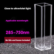 Charger l&#39;image dans la galerie, 10mm Path Length Plastic Fluorescence Cuvette - 4.5ml Capacity, Four-Sided Illumination