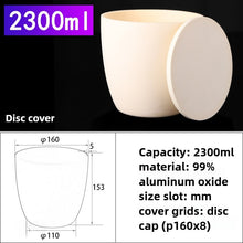 Laden Sie das Bild in den Galerie-Viewer, Alumina Crucibles High Form 2300ml Large Alumina Crucible Cup with Flat Lid for High-Temperature Lab Use