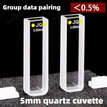 Load image into Gallery viewer, 5mm Path Length Quartz Standard Cuvette - Data-Accurate, JGS1 Material, High Transmittance, Two-Sided Illumination, 1.75ml Capacity, UV Transparent