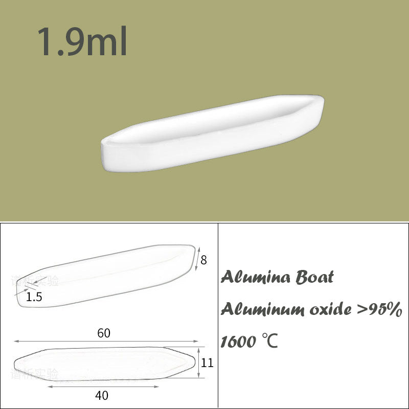 Research-Grade 99% Alumina Mullite Boat, Tube Furnace Refractory Crucible Resistant to 1600°C~1750°C, Ideal Lab Companion