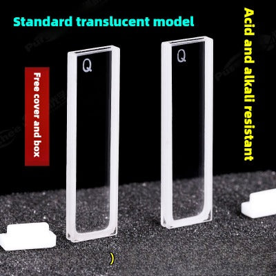 1mm Path Length Quartz Cuvette - Data-Accurate, High Transmittance, 350μL Capacity, Two-Sided Illumination, UV Transparent