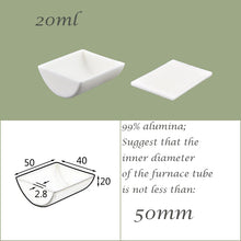 Laden Sie das Bild in den Galerie-Viewer, 【Lab Essential】99% Alumina Boat, 1600-1750°C High-Temperature Resistant, Half-Round Mullite Crucible，10~1000ml