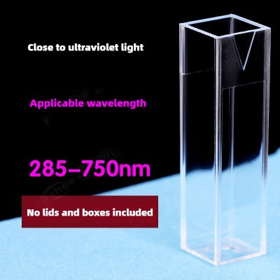 4.5ml Plastic Cuvette - High-Quality Plastic, 10mm Path Length, Two-Sided Illumination