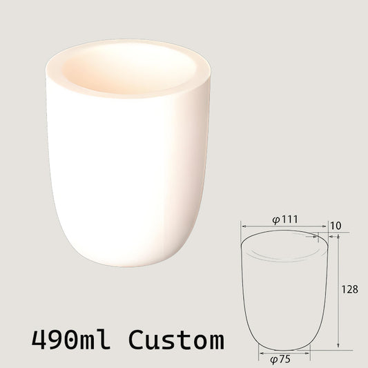 490ml-Custom High-Temperature Resistant Alumina Crucible, Custom Design for Industry