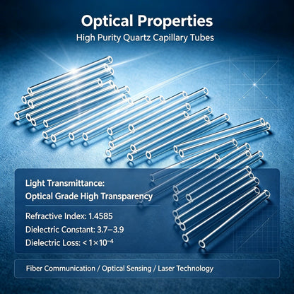 7-12mm OD Quartz Capillary Tube, 100mm Length - Thick-Wall Fused Silica for Industrial & Lab