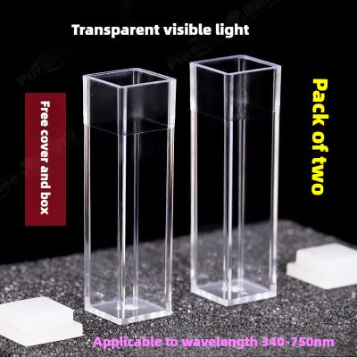 10mm Path Length Plastic Fluorescence Cuvette - 4.5ml Capacity, Four-Sided Illumination