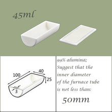 Laden Sie das Bild in den Galerie-Viewer, 【Lab Essential】99% Alumina Boat, 1600-1750°C High-Temperature Resistant, Half-Round Mullite Crucible，10~1000ml