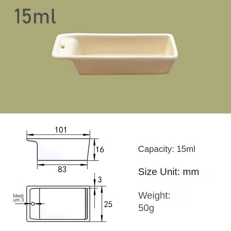 Alumina Boats/Crucibles, Temperature Resistant up to 1750°C, 2ml~150ml Capacity, Research Grade Ceramic Containers,99.9% si2o3