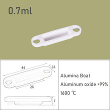 Load image into Gallery viewer, Research-Grade 99% Alumina Mullite Boat, Tube Furnace Refractory Crucible Resistant to 1600°C~1750°C, Ideal Lab Companion