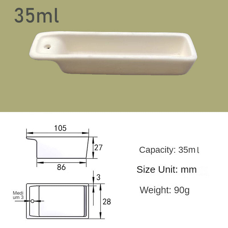 Alumina Boats/Crucibles, Temperature Resistant up to 1750°C, 2ml~150ml Capacity, Research Grade Ceramic Containers,99.9% si2o3