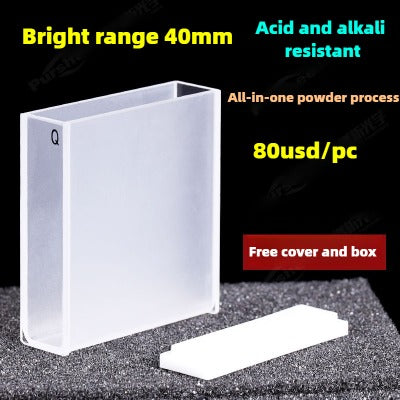 Quartz Cuvette for Spectrophotometer - 10mm Path Length, 20/30/40/50mm Dimensions, 1cm UV/Visible, Heat-Resistant