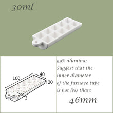 Laden Sie das Bild in den Galerie-Viewer, 【Lab Essential】99% Alumina Boat, 1600-1750°C High-Temperature Resistant, Half-Round Mullite Crucible，10~1000ml