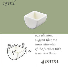 Laden Sie das Bild in den Galerie-Viewer, 【Lab Essential】99% Alumina Boat, 1600-1750°C High-Temperature Resistant, Half-Round Mullite Crucible，10~1000ml