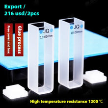 Load image into Gallery viewer, Quartz Cuvette for Spectrophotometer - 10mm Path Length, 20/30/40/50mm Dimensions, 1cm UV/Visible, Heat-Resistant, High Transmittance, Compatible with 751/752 Models