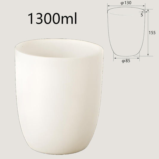 1300ml High-Temperature Resistant Alumina Crucible, Suitable for Industrial Melting