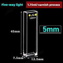 Load image into Gallery viewer, Quartz Fluorescence Cuvette - Five-Sided Illumination, 5mm to 100mm Path Length, Integrated Optical Bonding Process, UV Transparent