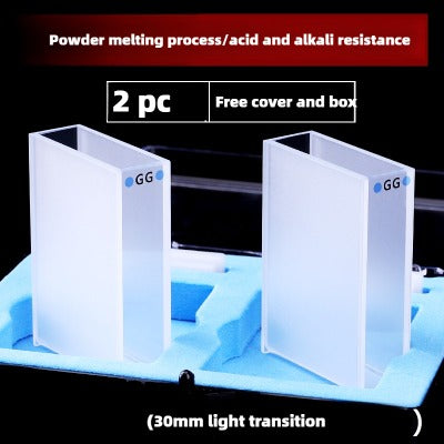 10mm Path Length Glass Cuvettes - 20mm, 30mm, 40mm, 50mm Options, High Transmittance, 1cm Light Path, 3.5ml Capacity, Two-Sided Illumination, Suitable for 721/752 Spectrophotometers, Pesticide Residue Detection