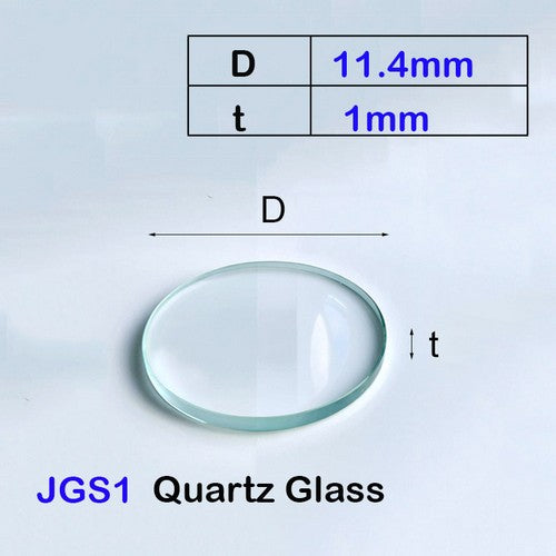 Quartz Glass Sheet-JGS1-φ11.4mm/11.9mm Laser Cutting Protective Sheet, Ultraviolet Transparent, High Temperature Resistant