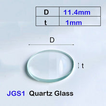 Charger l&#39;image dans la galerie, Quartz Glass Sheet-JGS1-φ11.4mm/11.9mm Laser Cutting Protective Sheet, Ultraviolet Transparent, High Temperature Resistant