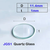 Quartz Glass Sheet-JGS1-φ11.4mm/11.9mm Laser Cutting Protective Sheet, Ultraviolet Transparent, High Temperature Resistant