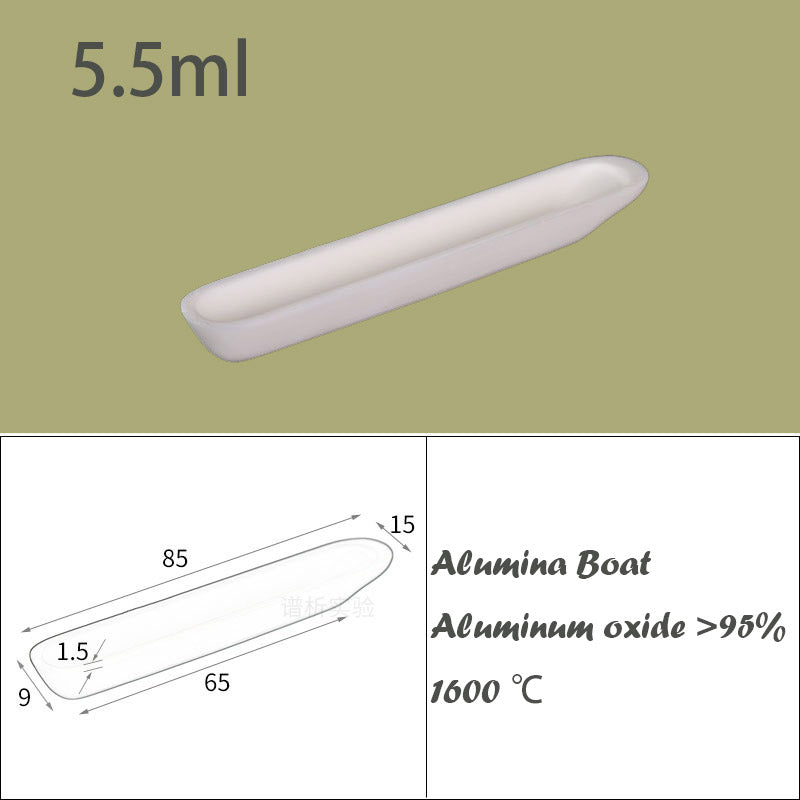 Research-Grade 99% Alumina Mullite Boat, Tube Furnace Refractory Crucible Resistant to 1600°C~1750°C, Ideal Lab Companion